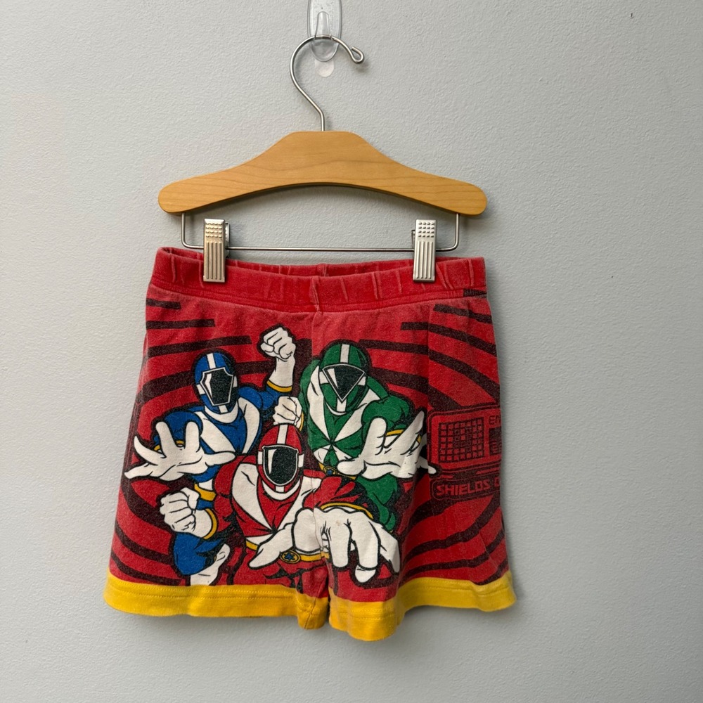 Vintage y2k Kids sz 8 Power Rangers Cotton Pajama Shorts